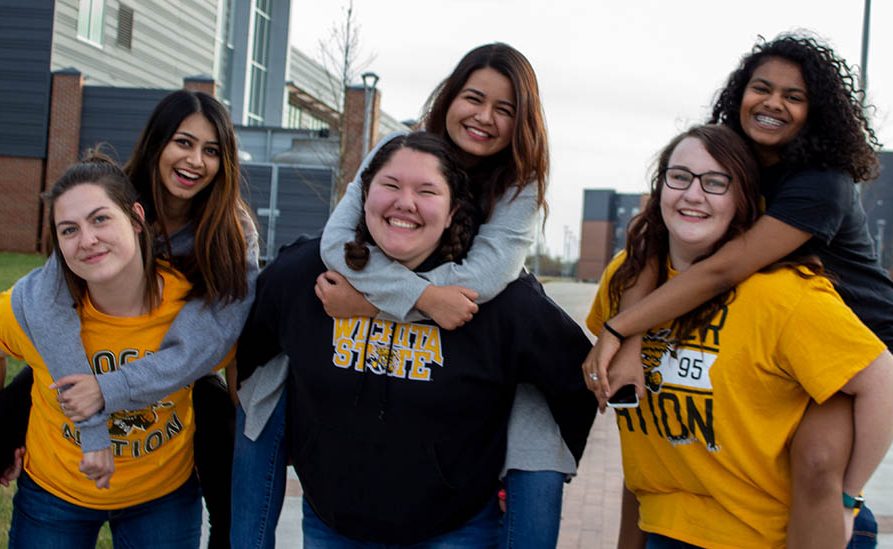 Wichita State University Shocker Fund callers on campus