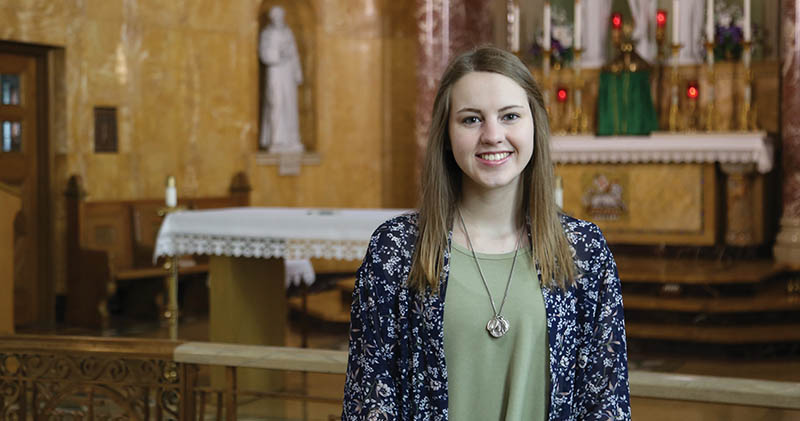 Honors College student Abby Jurgensmeier is working this summer alongside chaplains as they administer spiritual care at Ascension-Via Christi. Internships and service learning are experiences Dorothy and Bill Cohen support through their Honors College gifts.