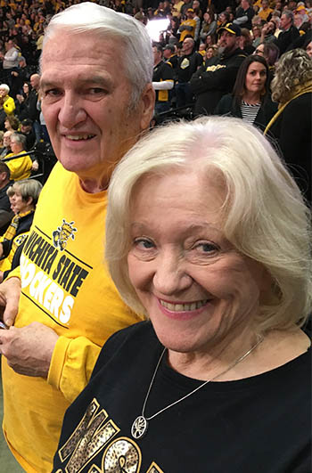 Vic and Ruth Heckart in Charles Koch Arena.