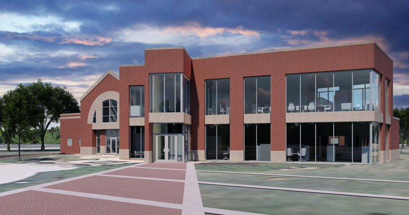 The expansion of the building features an addition on the south side to house WSU’s career services offices.