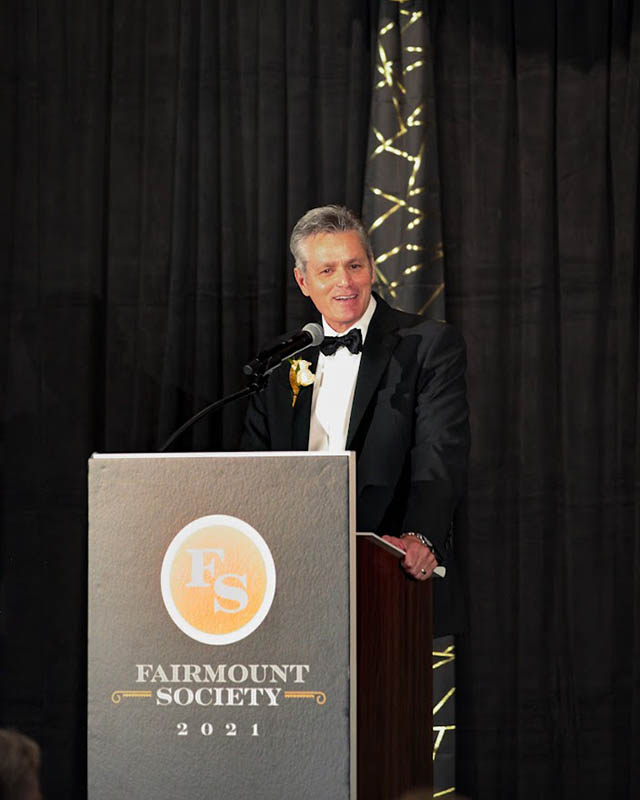 WSU President Rick Muma provided a university update in his remarks to guests at the Fairmount Society dinner