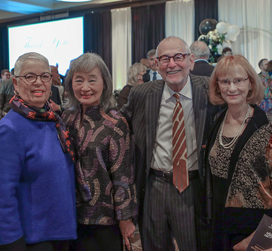 Donna Perline, Shoko Sevart, Marty Perline, and Dean of University Libraries, Kathy Downes