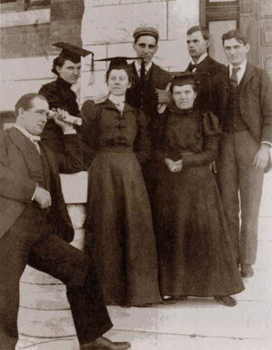 Fairmount College’s first graduating class, 1899.