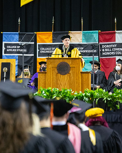 President Muma presides over commencement ceremony