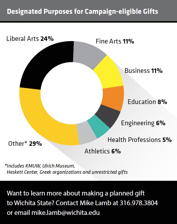 Chart of designated purposes for campaign eligible gifts