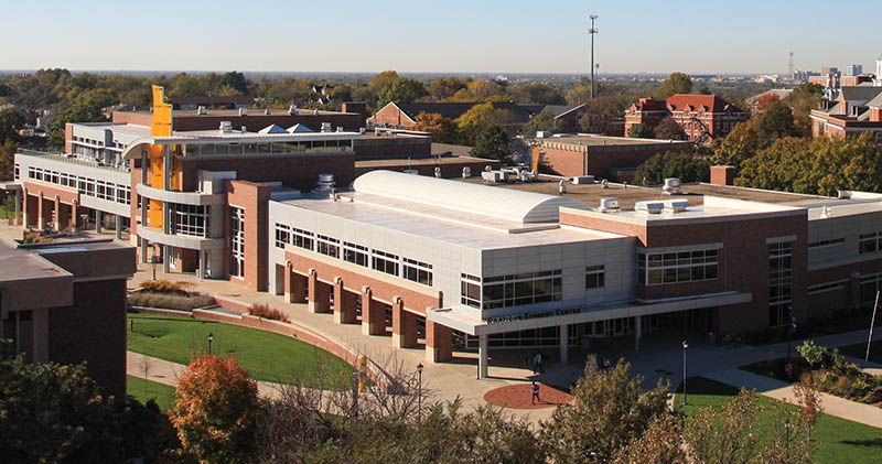 Arial photo of campus