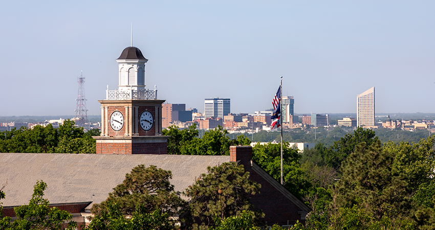 Campus Roof Tops Wichita Skyline