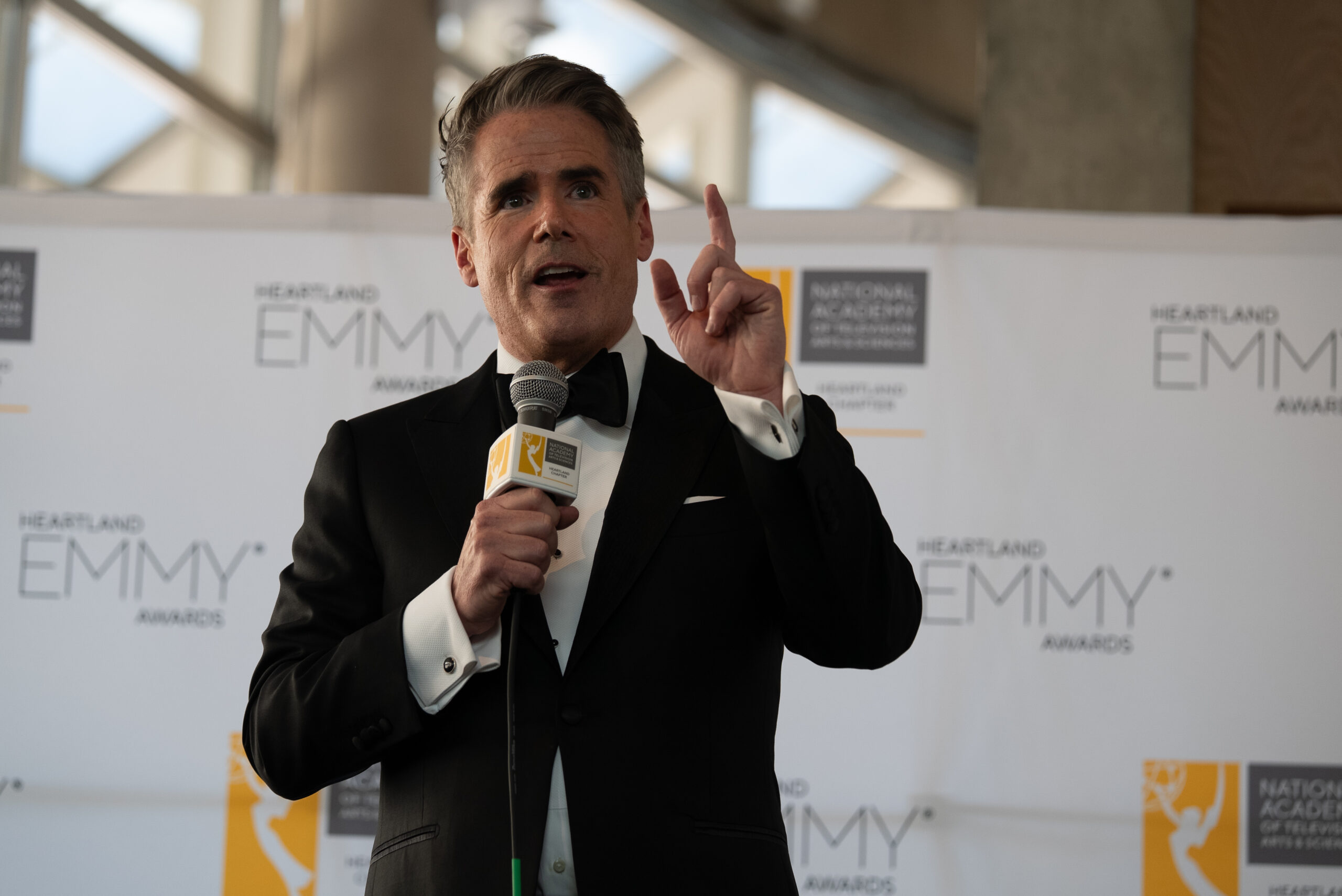 Jeremy Hubbard speaking at Heartland Emmy Awards
